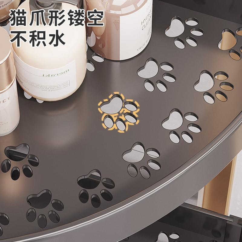卫生间落地置物架家用浴室转角三角形多层移动收纳架子厨房储物架
