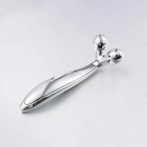 跨境3d手动滚轮按摩仪脸部塑形美容仪V脸提拉手持家用脸按摩器