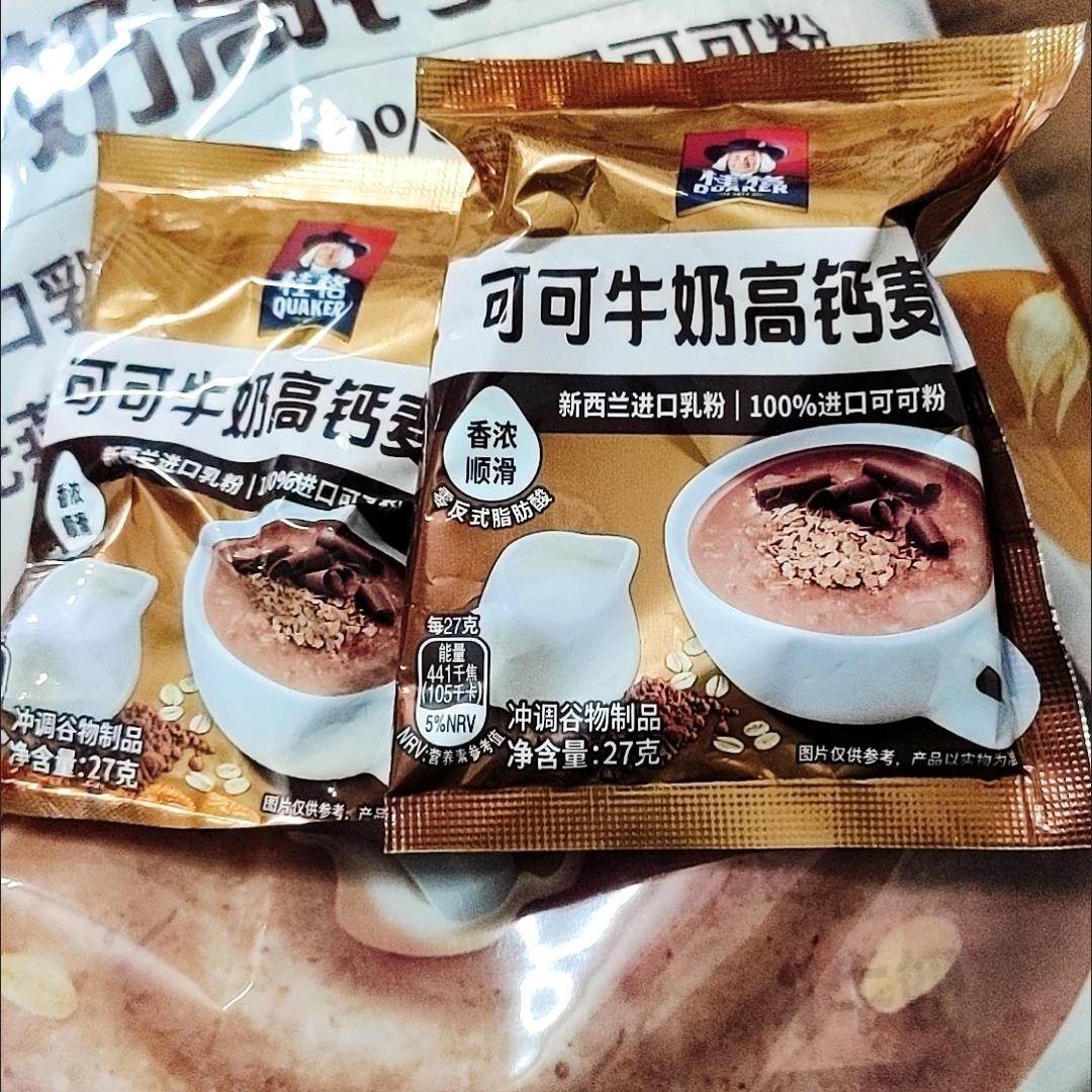 桂格燕麦片即食27g可可牛奶高钙独立小包装营养早餐小包包装