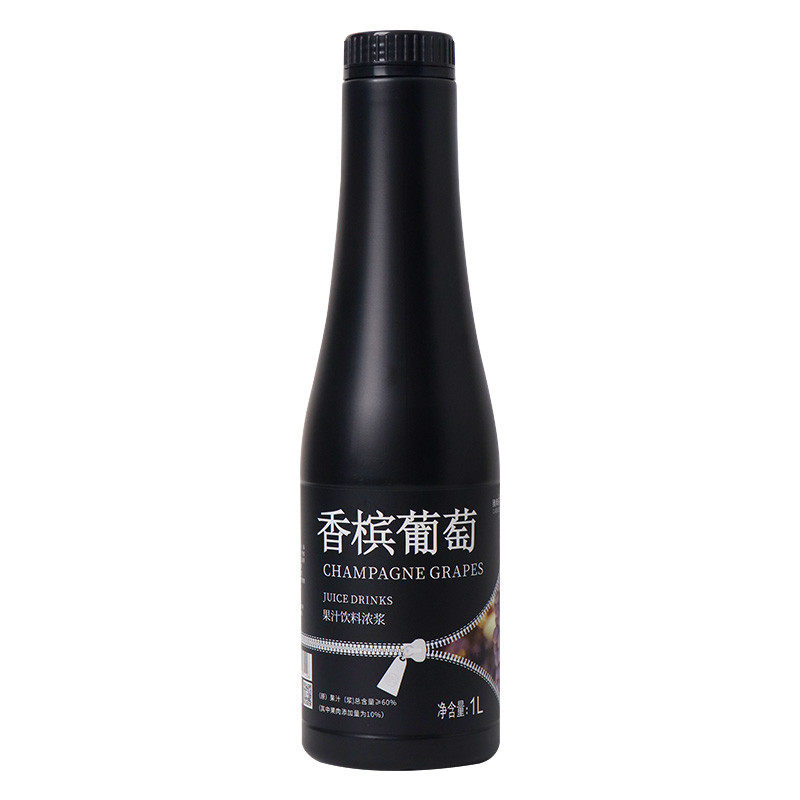 新日期大拇指香槟葡萄汁1L*2瓶葡萄汁饮料芝士多肉葡萄奶果汁茶店