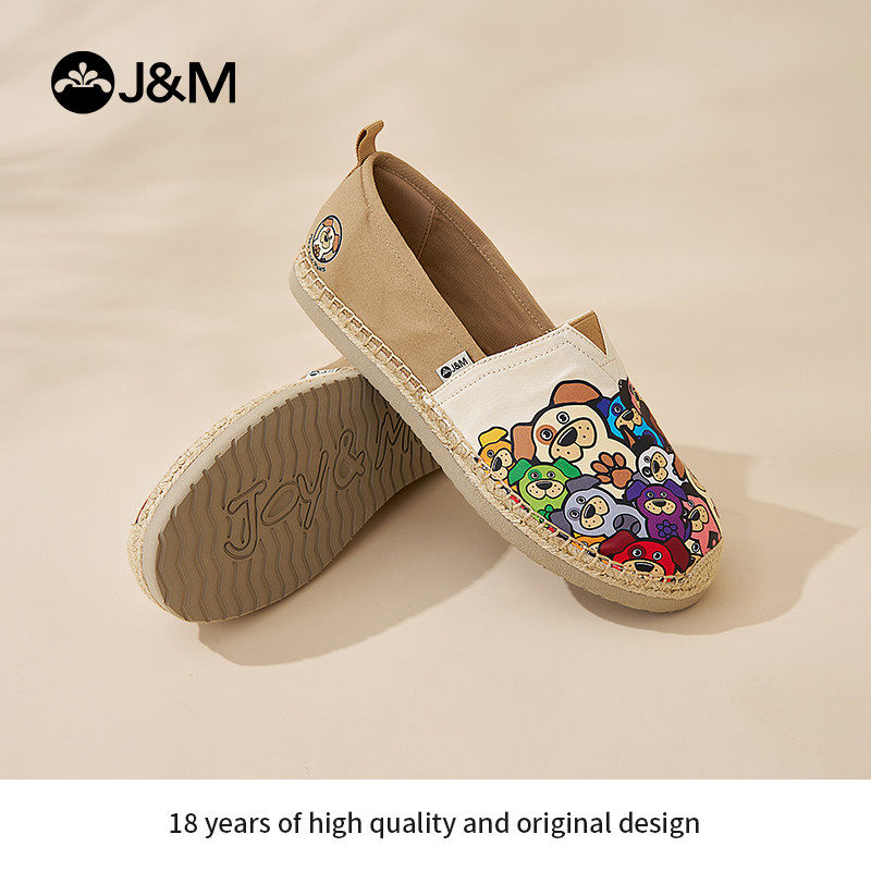 快乐玛丽潮流涂鸦款男士休闲单鞋春夏季新款软底一脚蹬男款渔夫鞋