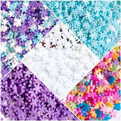 雪花圣诞软陶切片美甲贴片手机壳diy小装饰配饰手工材料配件5mm