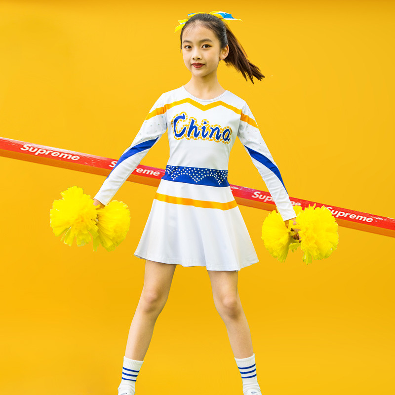 成人啦啦队啦啦操健美操竞技表演服儿童拉拉队男女套装