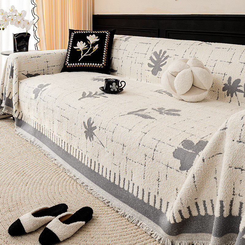 高级感半边绒沙发盖布巾冬季防猫抓新款2025沙发套罩全包万能毯子,居家布艺,沙发垫,淘宝优惠券,粉丝福利购,淘宝优惠卷