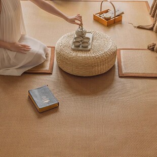 简约竹编地毯地垫卧室榻榻米客厅茶桌室凉席禅意禅房打坐名宿竹垫