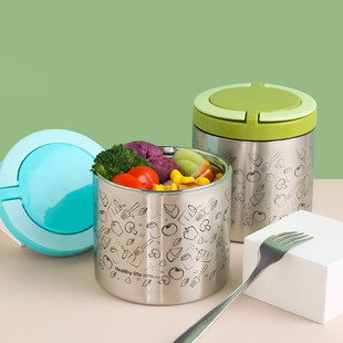 304不锈钢真空保温桶保温饭盒汤杯上班族便携手提大容量带餐盒子