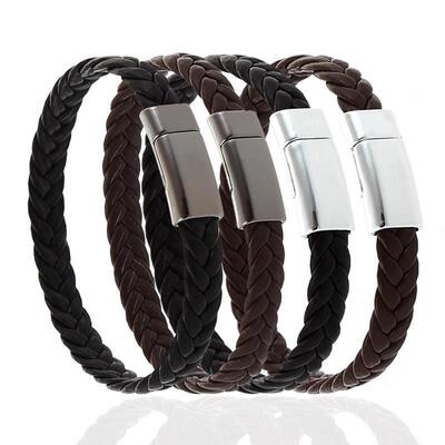 Leather Bracelet Hand-woven Simple Casual Mens And Womens