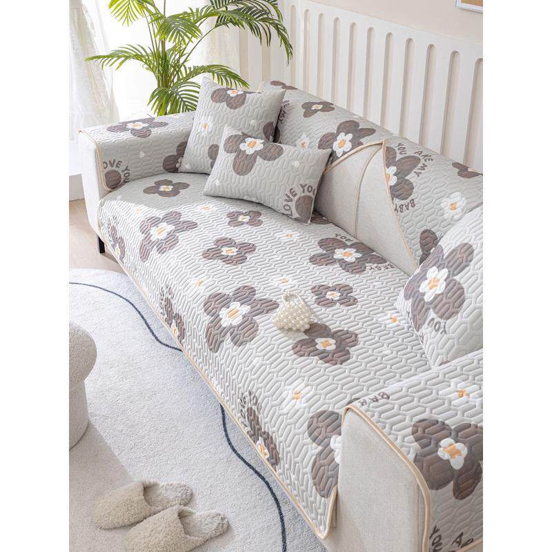 夏季冰丝乳胶凉席沙发垫2025新款防滑沙发盖布靠背轻奢高级感坐垫