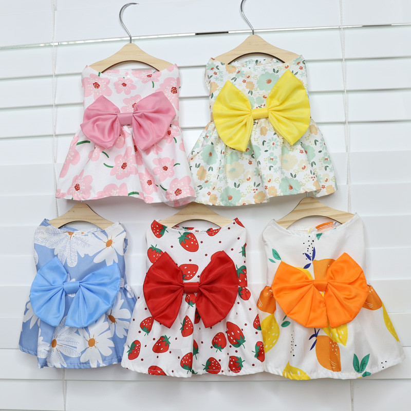 可爱狗狗公主裙猫咪裙子连衣裙宠物幼犬夏天博美比熊衣服薄款服饰