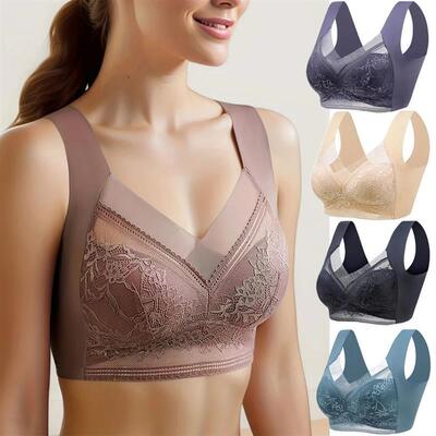 L-6L Women Large Bra Push Up Ice Silk Seamless upper Bralett