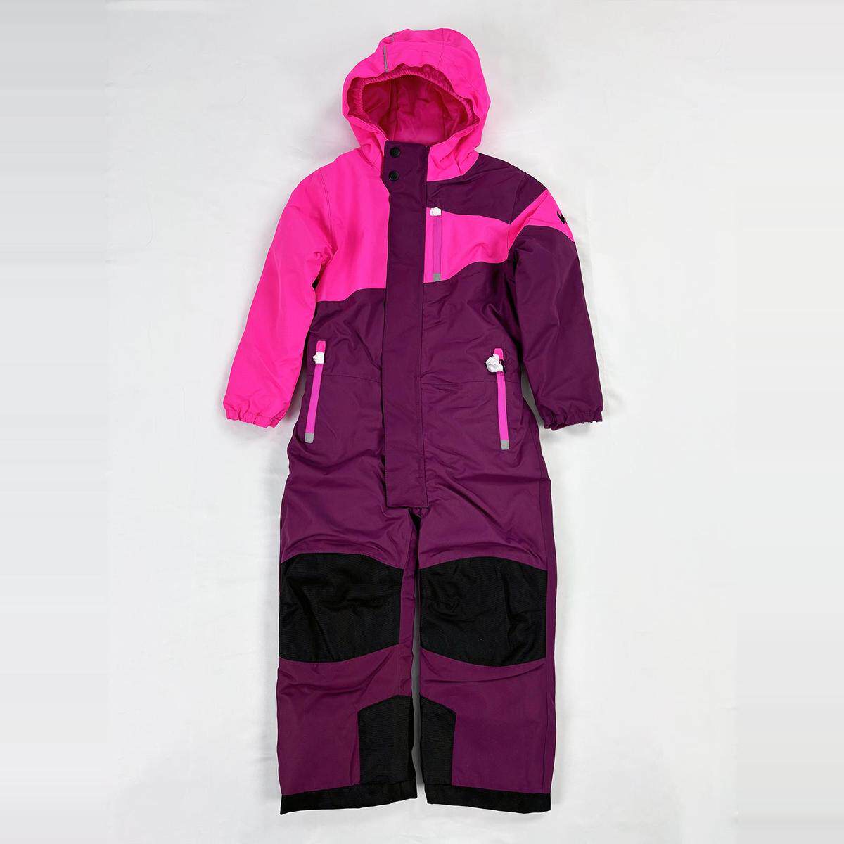 儿童滑雪服连体冬季夹棉防风防水衣连身夹克户外保暖登山防寒