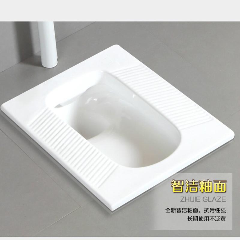 蹲便器冲水箱整套装蹲厕防臭S弯大便池蹲坑大口径防堵便器飞机