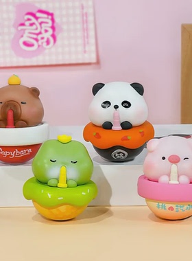 上班情绪稳定神器创意潮玩萌宠打不倒的小吃货不倒翁桌面趣味装饰