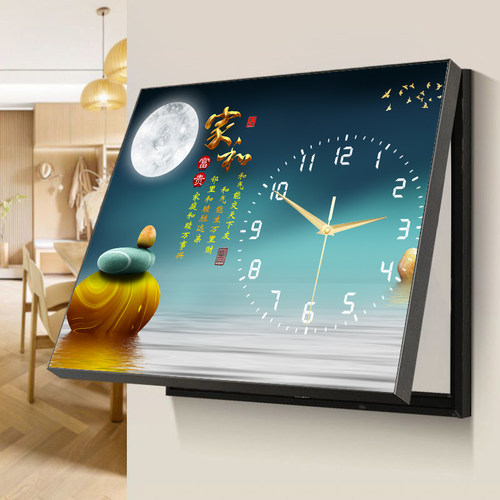 可定制带静音钟表免打孔安装