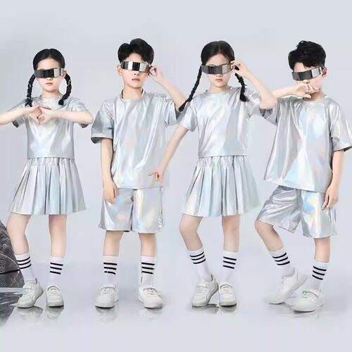 儿童未来科技感服装ai机器人cos六一表演服人工智能幼儿园演出服