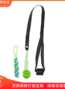 跨境爆款宠物玩具磨牙洁齿咬绳咬球户外室内狗狗互动拔河绳耐咬