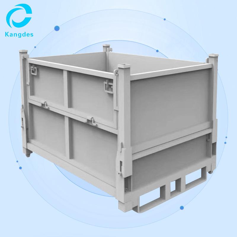 定制折叠金属铁箱重型加厚正长方形周转铁箱子厂家