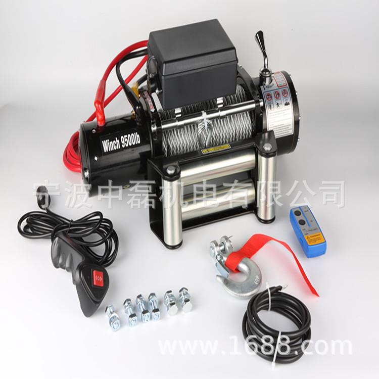 电动绞盘9500LB12000LB1000LB拉力机吊机救援越野钢丝绳电葫芦