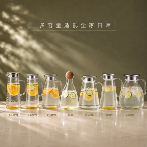 高硼硅玻璃耐热冷水壶大容量茶壶