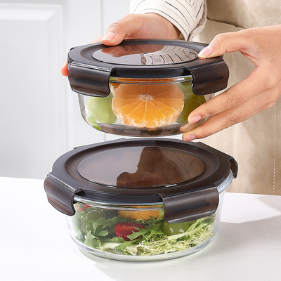 高硼硅耐热玻璃保鲜碗上班族带饭