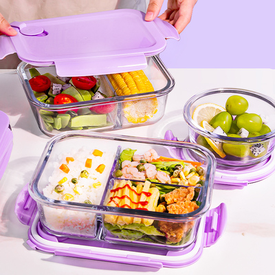 玻璃饭盒可微波炉加热专用保鲜盒