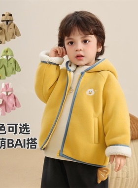 婴儿宝宝男童连帽外套冬装衣服秋冬儿童女童小童冬季保暖衣Y10198