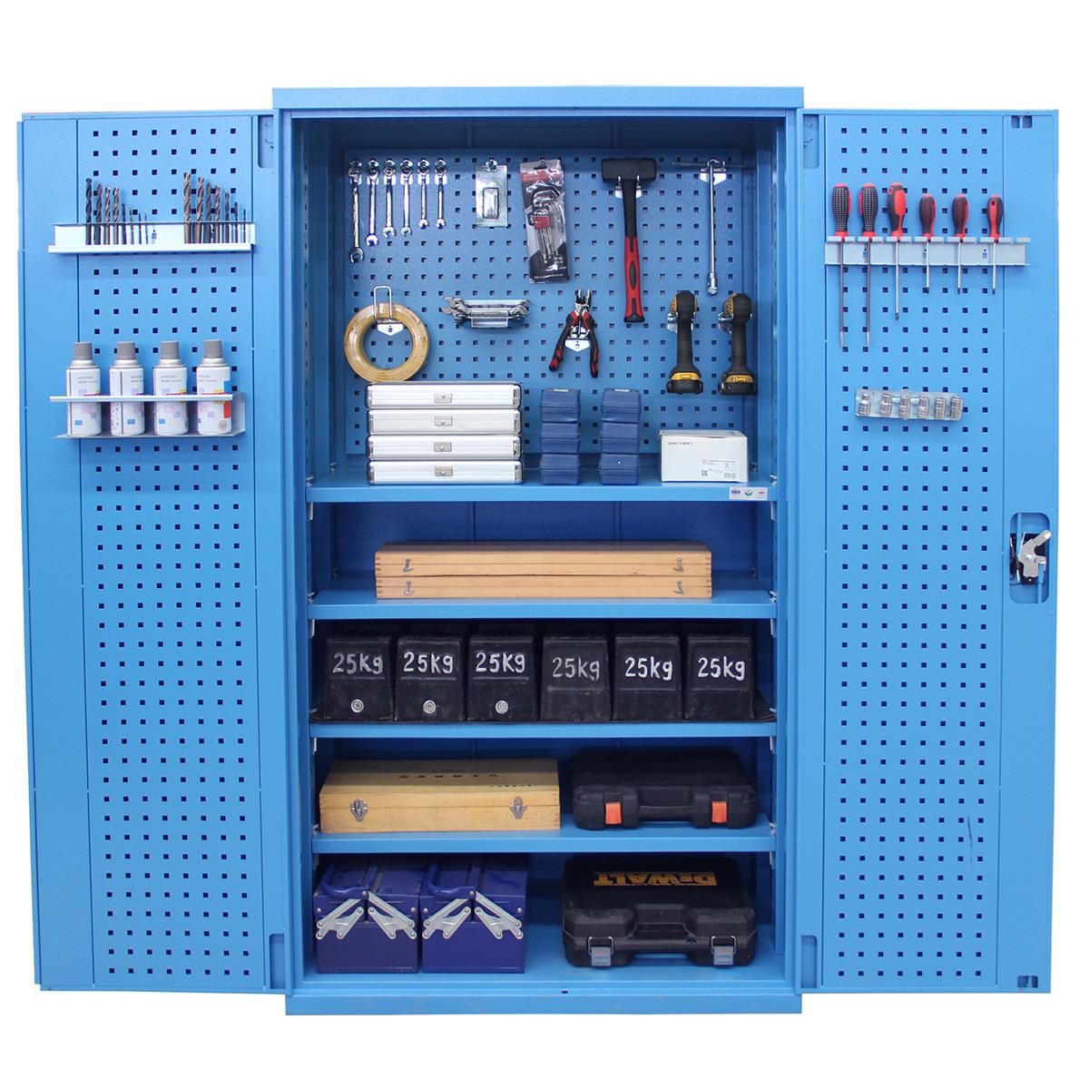 双开门重型工具柜车间置物柜加厚铁皮柜带抽屉五金储物柜价格优惠