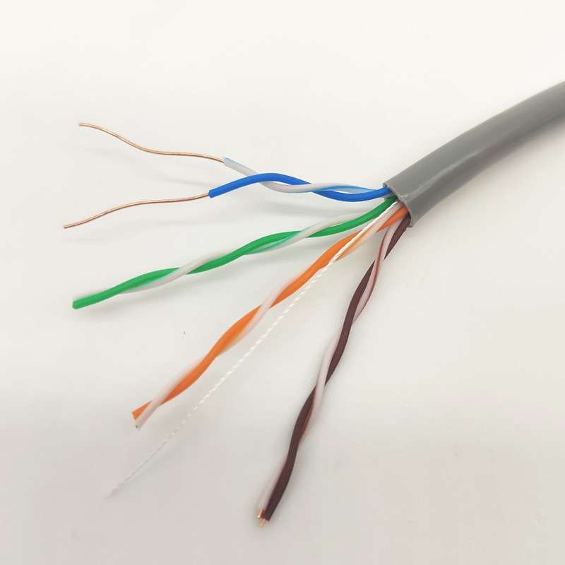 超五类网线无氧铜0.43-0.51双绞8芯cate5监控宽带300米网络线