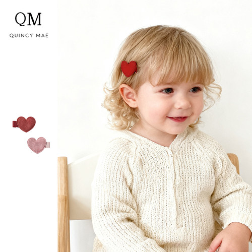 Quincy Mae儿童发夹女童发卡宝宝爱心发饰头饰