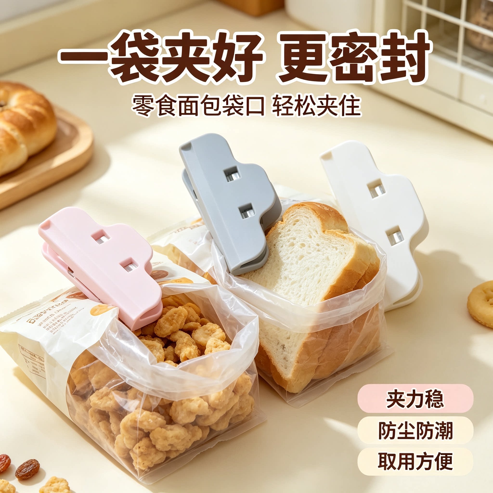 厨房封口夹零食茶叶密封防尘防潮