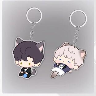 恋与深空二次元可爱猫耳沈星回祁煜秦彻黎深四人组亚克力背包挂件