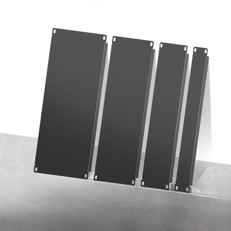标准19英寸1U机柜盲板背板黑色金属假面板服务器挡板2U3U4U盖板面