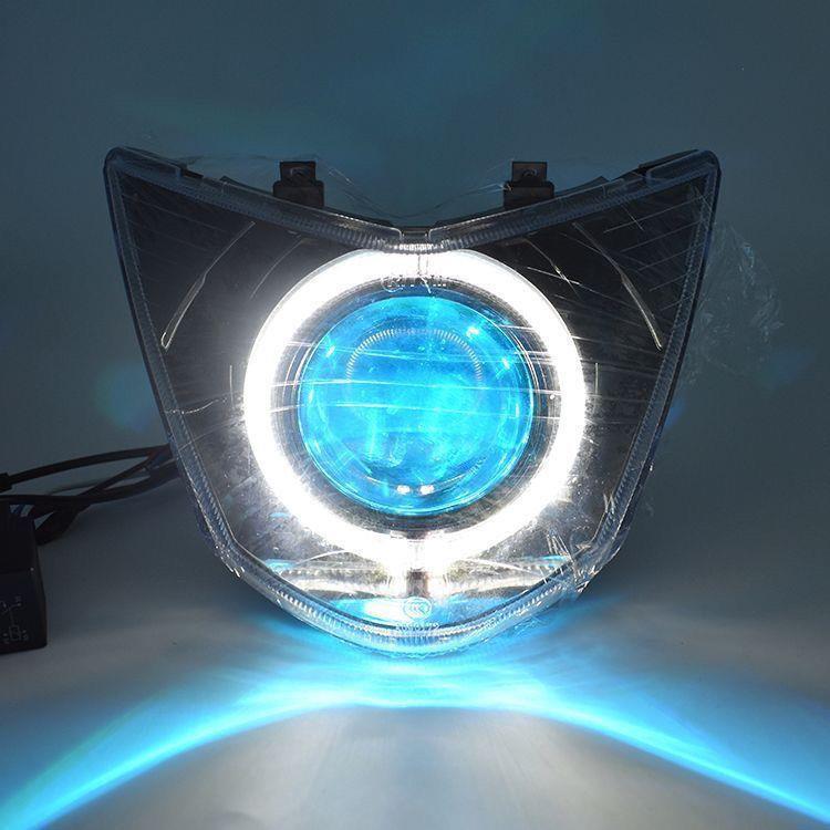 三阳鬼一鬼火LED透镜大灯75w双光透镜手机APP可调自带风扇秒启动