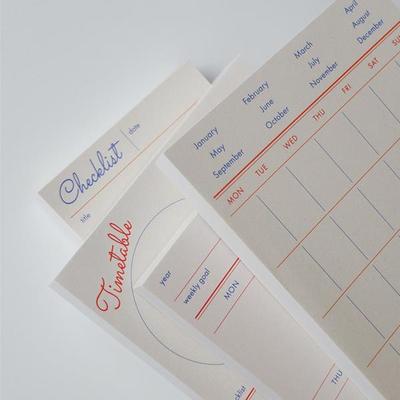 韩国fruitfries可撕月周日计划便签本学习工作日程列表便笺100张