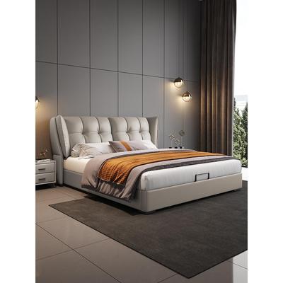 皮床现代简单优雅优雅的无障碍豪华主卧室2米X 2.2米大床双人婚礼