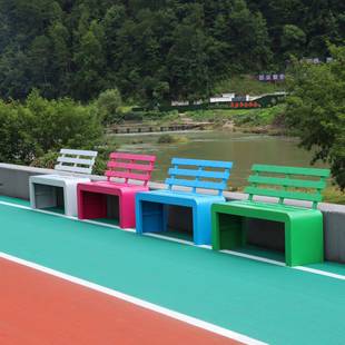 爆款新款公园休息长凳长椅街道河边不锈钢座椅小区花园靠背躺平椅