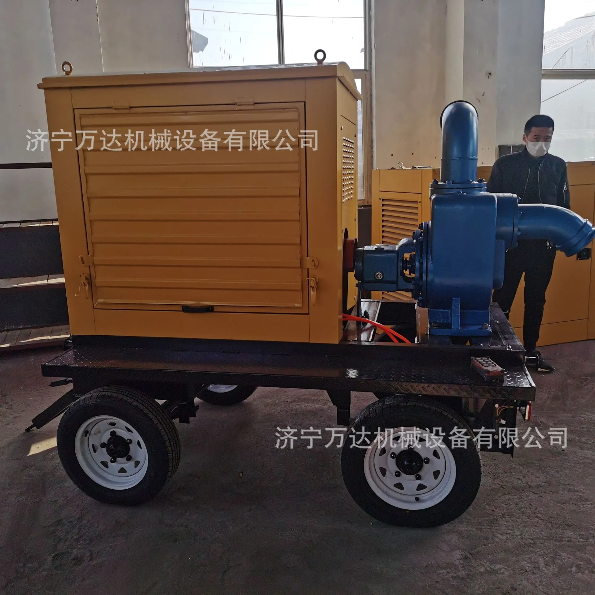 移动防汛泵车抗洪大流量排污水泵 柴油无堵塞排涝泵 自吸式水泵