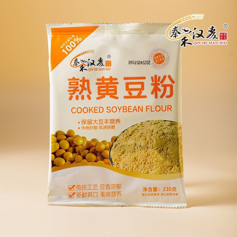 秦禾汉麦黄豆粉原味炒熟新鲜现磨 230g袋装糍粑驴打滚烘焙原料