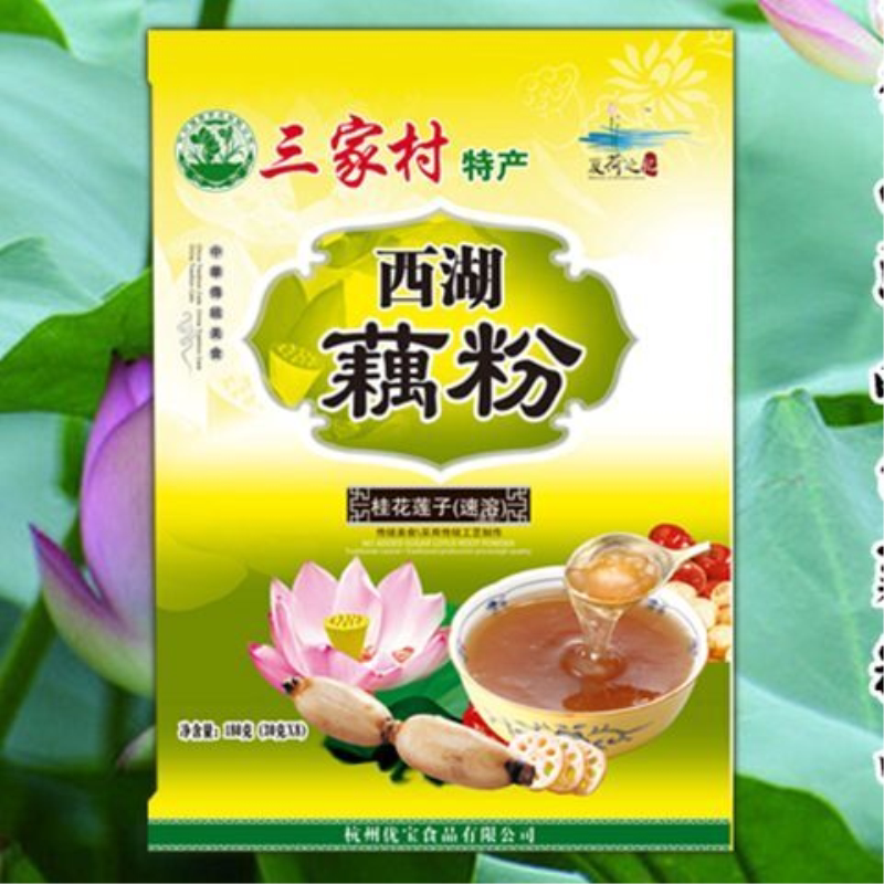 西湖藕粉三家村桂花莲子红枣360g杭州特产早餐食品速食代餐粉羹