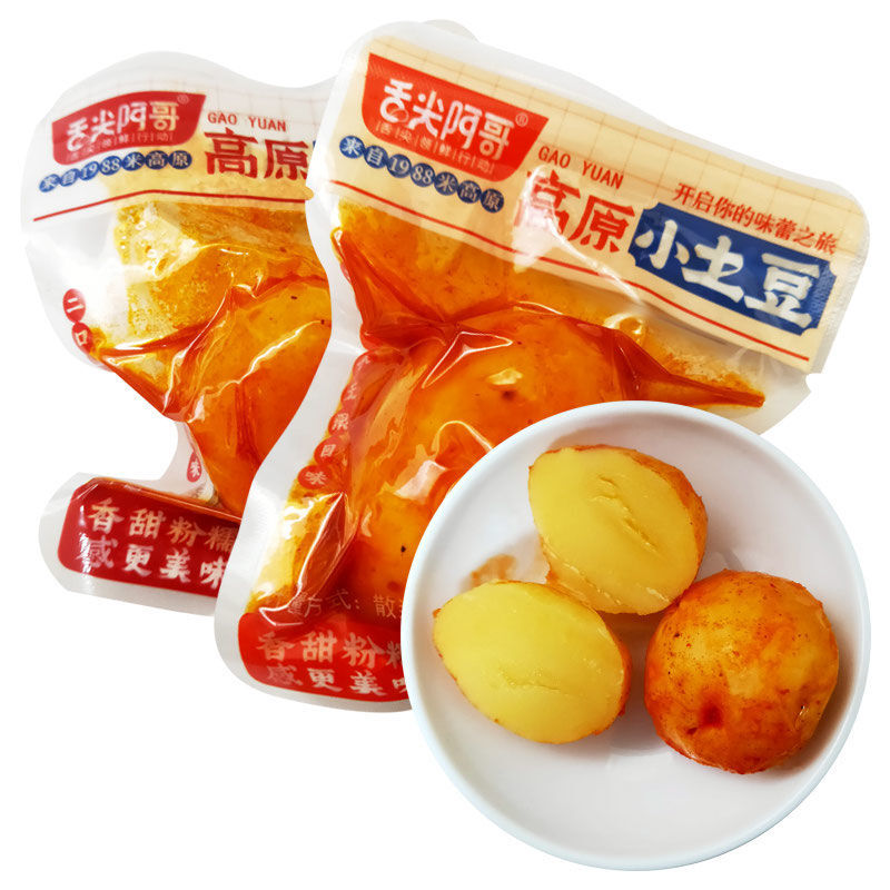 舌尖阿哥高原小土豆鲜辣烧烤零食小吃下饭菜下酒菜小吃咸菜零食