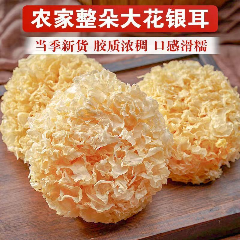 大花银耳古田银耳干货糯银耳批发无熏硫大花糯白木耳百合羹特级