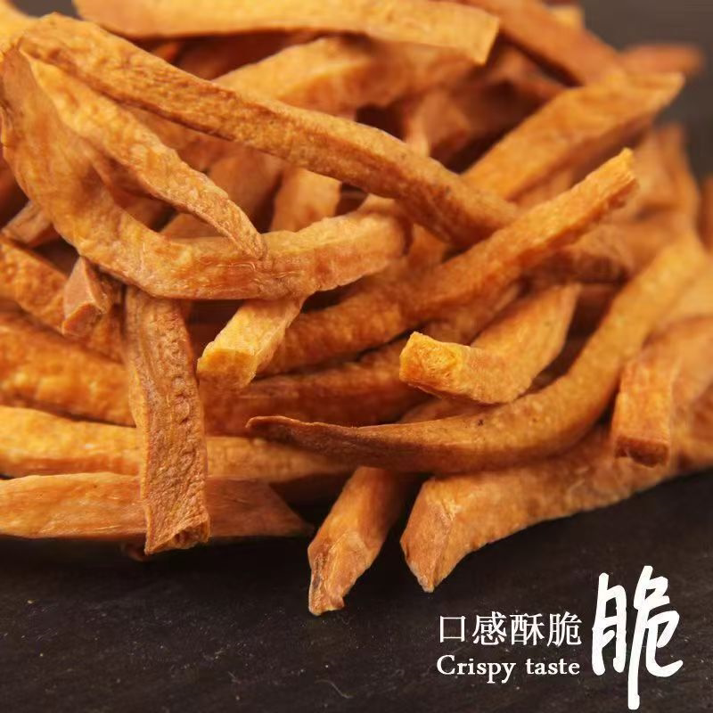 铁锅沙炒红薯条非油炸原味番薯干香脆地瓜无糖精添加硬红薯干炒丝