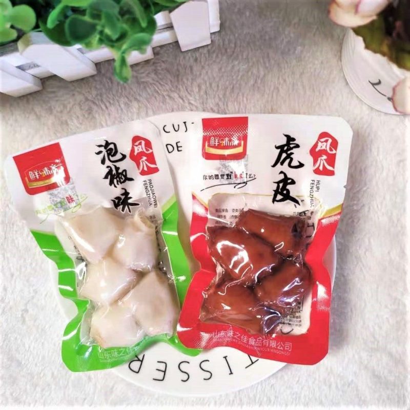 鲜味斋泡椒凤爪虎皮凤爪凤肘休闲卤味零食小包装称重500g/250g