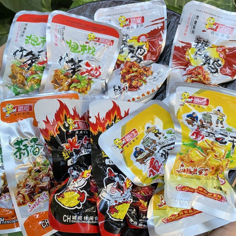 云南系列鸡肉串蒜香豆干鸡丝豆干火鸡味辣子鸡怀旧辣味零食