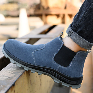 劳保鞋 透气轻便防臭工作 男士 防砸防刺穿高帮电焊工钢包头冬季