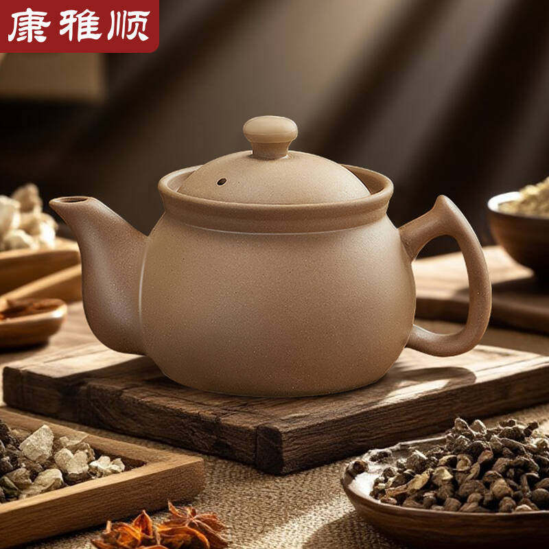 康雅顺无釉陶土煮中药壶熬药罐砂锅家用大容量老式煎药壶