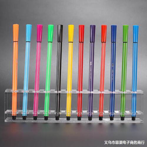 亚克力笔展示架文具店笔架铅笔中性笔圆珠笔收纳盒超市笔架陈列架