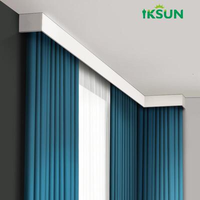 IKSUN窗帘轨道铝合金轨道挡板装饰防尘防漏光滑轨一体遮轨窗帘盒