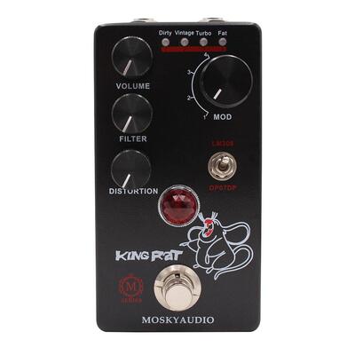 MOSKYAUDIO乐器吉他效果器KINGRAT失真法磁推子效果器