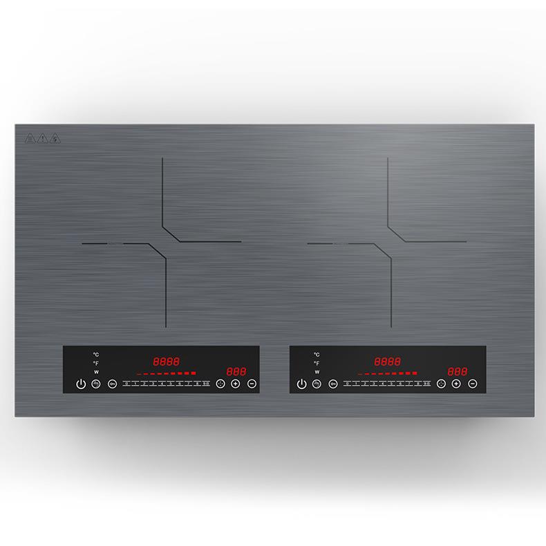 双头电磁炉大功率家用H66双灶拉丝面板黑晶板一体灶火锅炉